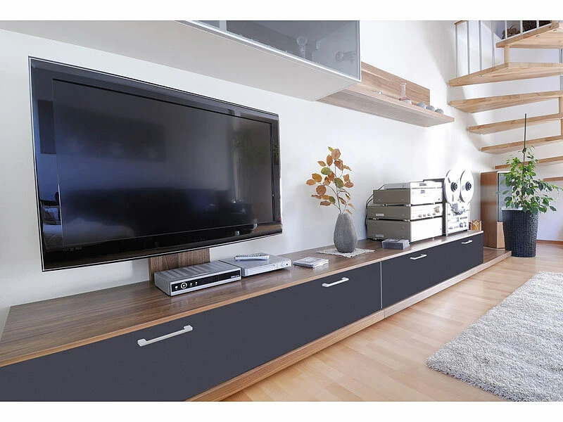 Infactory Folien Zum Bekleben:4er-Set Deko- Und Möbelfolie "Anthrazit" Für DIY-Projekte, 60 X 300 Cm 5 Infactory Folien Zum Bekleben:4er-Set Deko- Und Möbelfolie "Anthrazit" Für DIY-Projekte, 60 X 300 Cm – Bild 3