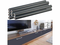 Infactory Wandschutzfolie:8er-Set Deko- Und Möbelfolie "Anthrazit" Für DIY-Projekte, 60 X 300 Cm