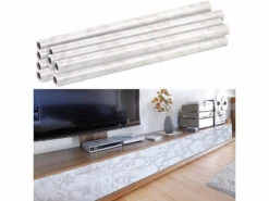 Infactory Wandschutzfolien:8er-Set Deko- Und Möbelfolie "Marmor" Für DIY-Projekte, 60 X 300 Cm