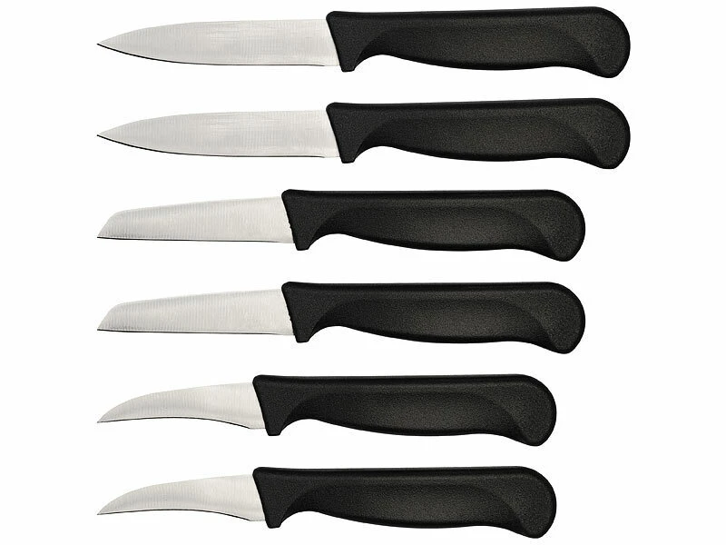 Rosenstein & Söhne Küchen Messerset:3-teiliges Obst- Und Gemüsemesser-Set, 2er Pack 3 Rosenstein & Söhne Küchen Messerset:3-teiliges Obst- Und Gemüsemesser-Set, 2er Pack