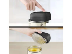 Rosenstein & Söhne Elektrischer Dosenöffner:Sicherheits-Dosenöffner Mit Akku, Wiederverschließbares Öffnen, USB -Einrichtungsgeschäft zx7132 6