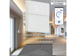 Revolt Alexa-Thermostat Heizung:4er-Set WLAN-Fußbodenheizung-Thermostate Mit App, Weiß -Einrichtungsgeschäft zx7207 4 1