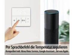 Revolt Alexa-Thermostat Heizung:4er-Set WLAN-Fußbodenheizung-Thermostate Mit App, Weiß -Einrichtungsgeschäft zx7207 8