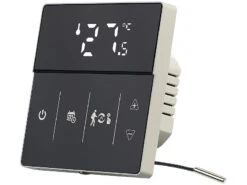 Revolt Heizung Thermostat WLAN:4er-Set WLAN-Fußbodenheizung-Thermostate Mit App, Schwarz -Einrichtungsgeschäft zx7208 2 1
