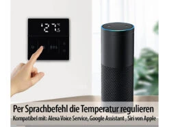 Revolt Heizung Thermostat WLAN:4er-Set WLAN-Fußbodenheizung-Thermostate Mit App, Schwarz -Einrichtungsgeschäft zx7208 8 1