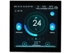 Revolt WLAN Thermostat Heizung:4er-Set WLAN-Thermostate Für Fußbodenheizungen, Touchdisplay -Einrichtungsgeschäft zx7209 2 2