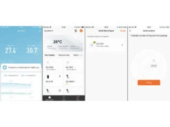 Luminea Home Control Temperatur Datenlogger:4er-Set ZigBee-Temperatur- & Luftfeuchtigkeits-Sensoren Mit App -Einrichtungsgeschäft zx7227 5 1