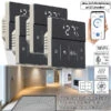 Revolt Heizung Thermostat WLAN:4er-Set WLAN-Fußbodenheizung-Thermostate Mit App, Schwarz -Einrichtungsgeschäft zx7282 8