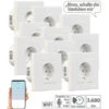 Luminea Home Control Alexa Smart Steckdose:10er-Set WLAN-Unterputz-Steckdosen Mit Verbrauch-Messung, App, 3.680 W -Einrichtungsgeschäft zx7318 2