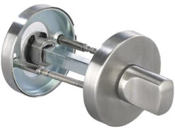 AGT Türbeschläge WC:Edelstahl-Rosetten-Set Für Bad & WC, Drehknopf, Rund, 2er-Set -Einrichtungsgeschäft zx7325 1