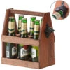 Cucina Di Modena Bierträger:Kiefernholz-Flaschenträger Für 6 Flaschen, Eingebauter Flaschenöffner -Einrichtungsgeschäft zx8038 4 1