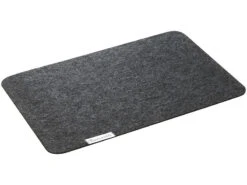 Rosenstein & Söhne Tischset:12er-Set Abwaschbare Filz-Tischmatten, Dunkelgrau, 45 X 30 Cm