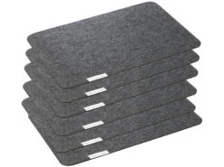 Rosenstein & Söhne Tischset:12er-Set Abwaschbare Filz-Tischmatten, Dunkelgrau, 45 X 30 Cm -Einrichtungsgeschäft zx8046 5