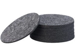Rosenstein & Söhne Flaschen Untersetzer:12er-Set Abwaschbare Univeral-Filz-Untersetzer, Dunkelgrau, Ø 10 Cm -Einrichtungsgeschäft zx8051 0