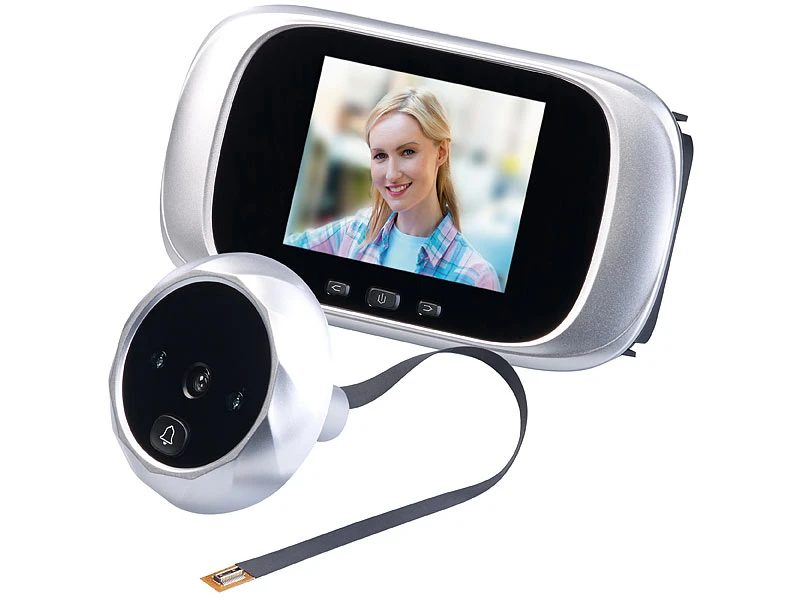 Somikon Türspion Ohne Bohren:Digitale Türspion-Kamera Mit 7,1-cm-Farbdisplay (2,8") Und Nachtsicht 4 Somikon Türspion Ohne Bohren:Digitale Türspion-Kamera Mit 7,1-cm-Farbdisplay (2,8") Und Nachtsicht – Bild 2