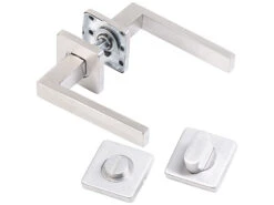 AGT Türbeschlag Rostfrei:8er-Set Edelstahl-Türbeschläge Für Alle Innen-Türen, Mit 8 Türklinken -Einrichtungsgeschäft zx8081 2