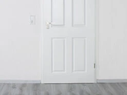 AGT Türbeschläge Badezimmer:2er-Set Edelstahl-Türbeschlag Bad & WC, 2 Klinken & Rosetten, Eckig -Einrichtungsgeschäft zx8081 5 1