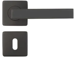 AGT Moderner Türbeschlag:4er-Set Edelstahl-Türbeschläge, 1x Für Bad/WC, 3x Für Zimmertüren -Einrichtungsgeschäft zx8082 3