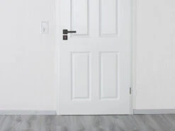 AGT Moderner Türbeschlag:4er-Set Edelstahl-Türbeschläge, 1x Für Bad/WC, 3x Für Zimmertüren -Einrichtungsgeschäft zx8082 4 2