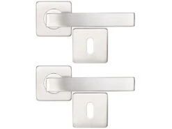 AGT Türbeschlag Rostfrei:8er-Set Edelstahl-Türbeschläge Für Alle Innen-Türen, Mit 8 Türklinken -Einrichtungsgeschäft zx8083 5