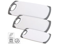 Rosenstein & Söhne 3er-Set Schneidebretter, 25x15 / 31,5x20 / 40x24 Cm, Antibakteriell