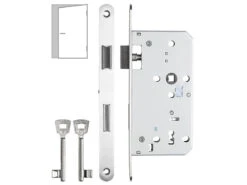 AGT Türschloss Bad:3er-Set Buntbart-Einsteckschlösser Für Zimmertüren, Falle, DIN Links -Einrichtungsgeschäft zx8179 4 1