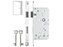 AGT Türschloss Badezimmer:3er-Set Buntbart-Einsteckschlösser Für Zimmertüren, Falle, DIN Rechts -Einrichtungsgeschäft zx8180 4