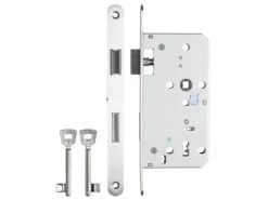 AGT Türschloss Badezimmer:3er-Set Buntbart-Einsteckschlösser Für Zimmertüren, Falle, DIN Rechts -Einrichtungsgeschäft zx8180 5