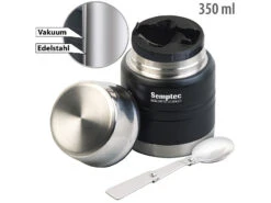 Semptec Thermobecher To-Go:3er-Set Doppelwand-Edelstahl-Thermobecher Mit Löffel, 350/500/750 Ml -Einrichtungsgeschäft zx8182 3