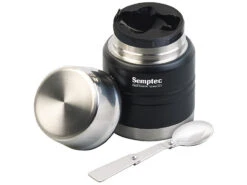 Semptec Thermobecher Kaffee:Doppelwand Edelstahl-Thermobecher Für Getränke & Suppen, Löffel, 350ml -Einrichtungsgeschäft zx8182 4 1
