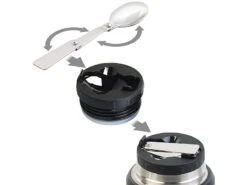 Semptec Thermobecher To-Go:3er-Set Doppelwand-Edelstahl-Thermobecher Mit Löffel, 350/500/750 Ml -Einrichtungsgeschäft zx8182 5