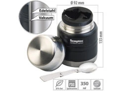 Semptec Thermobecher To-Go:3er-Set Doppelwand-Edelstahl-Thermobecher Mit Löffel, 350/500/750 Ml -Einrichtungsgeschäft zx8182 6
