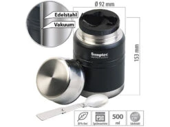 Semptec Thermobecher To-Go:3er-Set Doppelwand-Edelstahl-Thermobecher Mit Löffel, 350/500/750 Ml -Einrichtungsgeschäft zx8183 5