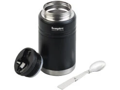 Semptec Thermo-Behälter:Doppelwand Edelstahl-Thermobecher Für Getränke & Suppen, Löffel, 750ml -Einrichtungsgeschäft zx8184 1 1
