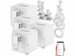 Luminea Home Control Bluetooth Schalter:4er-Set Smarte Schalter-Aufsätze Für Kippschalter & Taster, Mit App -Einrichtungsgeschäft zx9137 28